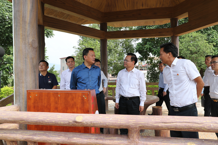 王庆利到汤西镇新岭村调研，现场察看文明实践站建设情况。.JPG