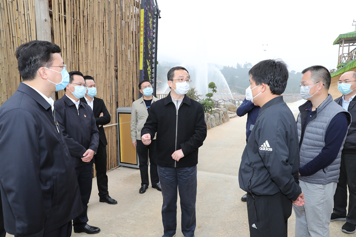市委陈敏书记到大宝山温泉旅游度假区检查企业复工建设情况。（胡金辉摄）.jpg