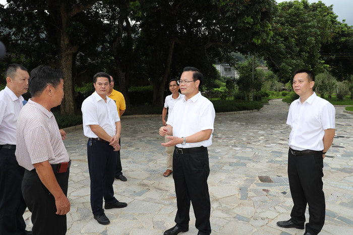 县委书记曾永祥率队到北斗镇拾荷村调研新农村建设工作.JPG
